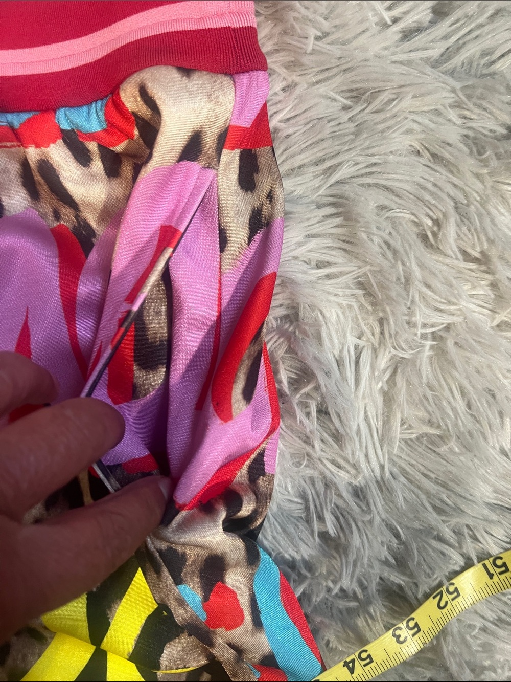 Dolce & Gabbana Red and Pink Striped Waistband Shorts - Picture 6 of 9